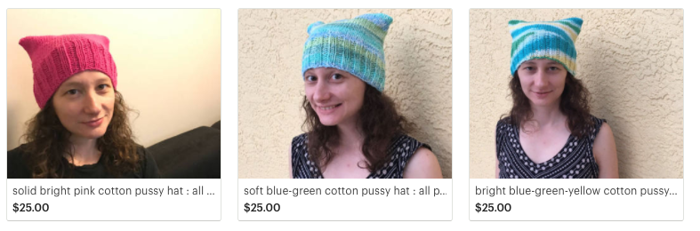worsted weight pussy hats